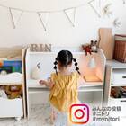 棚にもなるキッズデスク(セルフル ホワイト) 20枚目画像