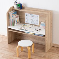 棚にもなるキッズデスク(セルフル ナチュラル)