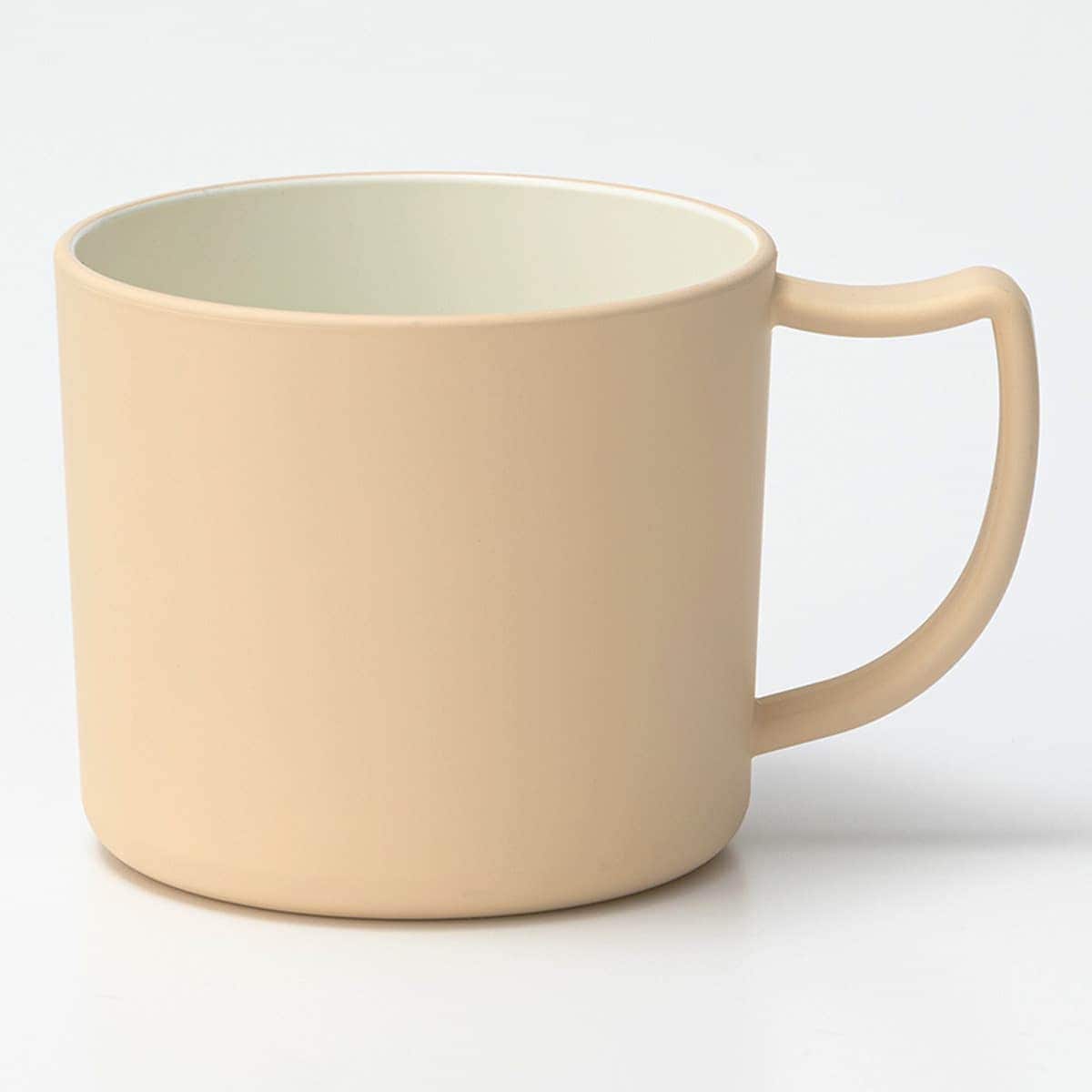 ハンドル付きマグカップ 茶色とベージュ マジかる撥水滑り止め付マグカップ(ベージュ) | ニトリネット【公式