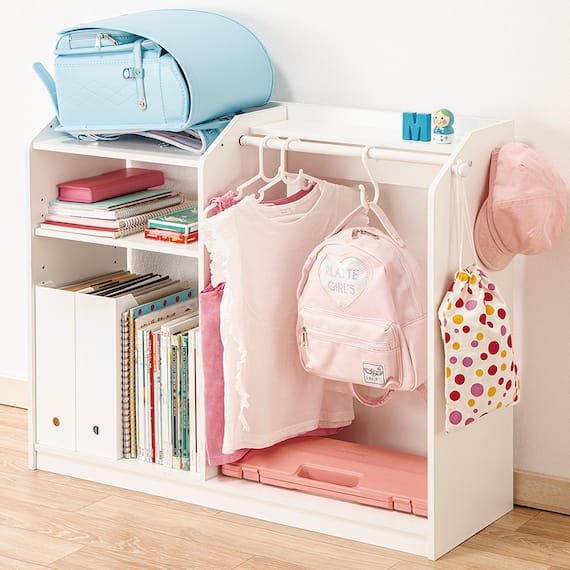 キッズハンガーラック(セルフル ホワイト) 1枚目画像