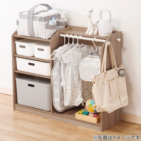 キッズハンガーラック(セルフル ナチュラル) 13枚目画像