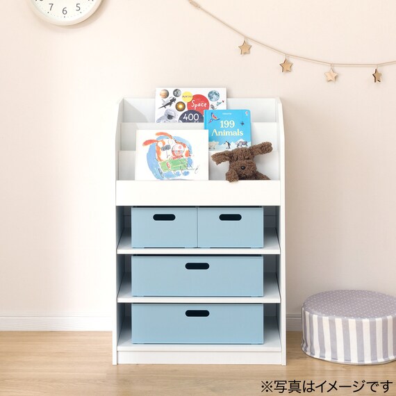 キッズ絵本ラック(セルフル S ホワイト) 6枚目画像