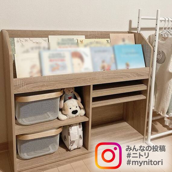 キッズ絵本ラック(セルフル M ホワイト) 16枚目画像