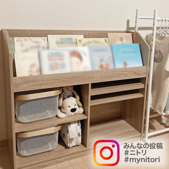 キッズ絵本ラック(セルフル M ホワイト) 16枚目画像