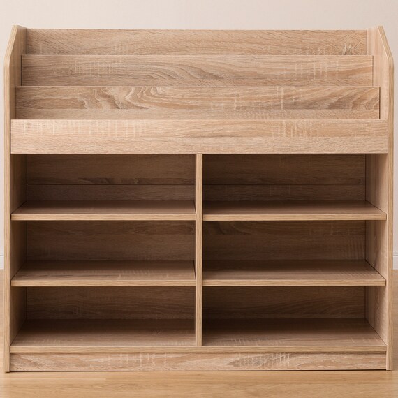 キッズ絵本ラック(セルフル M ナチュラル) 6枚目画像