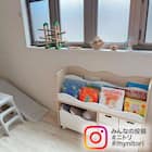 キッズ収納ラックミア3(M ナチュラル)+インボックスセット 8枚目画像