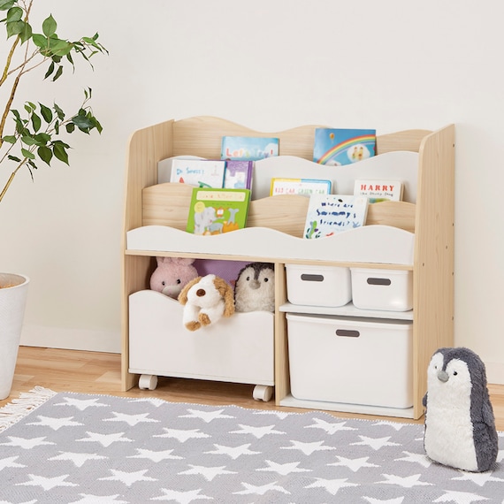 キッズ収納ラック(ミア3 M ナチュラル) 5枚目画像