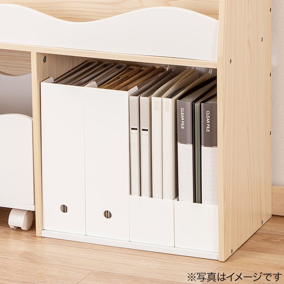 キッズ収納ラック(ミア3 M ナチュラル) 6枚目画像
