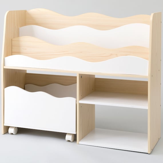 キッズ収納ラック(ミア3 M ナチュラル) 7枚目画像