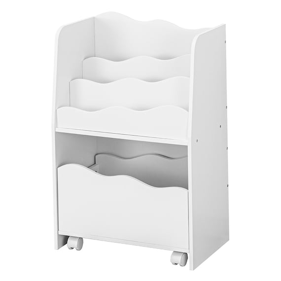 キッズ収納ラック(ミア3 S ホワイト) 3枚目画像