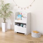 キッズ収納ラック(ミア3 S ホワイト) 14枚目画像