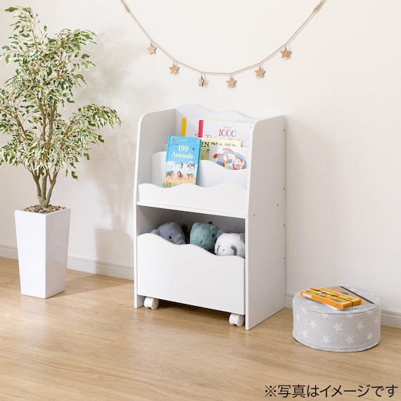 キッズ収納ラック(ミア3 S ホワイト) 14枚目画像