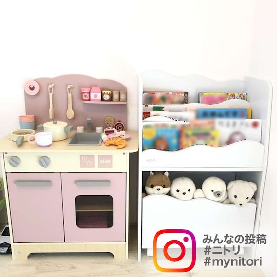 キッズ収納ラック(ミア3 S ホワイト) 16枚目画像