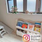 キッズ収納ラックミア3(M ホワイト)＋インボックスセット 8枚目画像