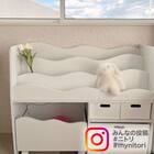 キッズ収納ラックミア3(M ホワイト)＋インボックスセット 10枚目画像