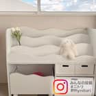 キッズ収納ラックミア3(M ホワイト)+インボックスセット 10枚目画像