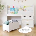 キッズ収納ラック(ミア3 M ホワイト) 4枚目画像