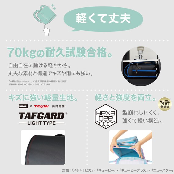 メチャピカ わんぱく組 ランドセル(WPGMBA パールスカイ) 2枚目画像