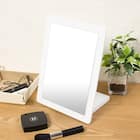 【角度調整自由】卓上ミラー ララ(WH) 1枚目画像