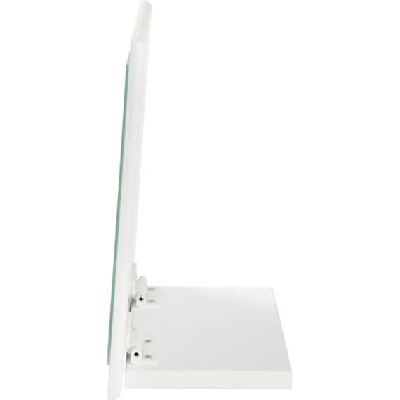 【角度調整自由】卓上ミラー ララ(WH) 4枚目画像