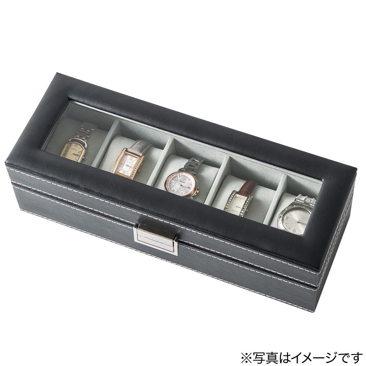 腕時計ケース 5本用 ブラック グレー 通販 ニトリネット 公式 家具 インテリア通販 腕時計ケース 5本用 ブラック グレー 通販 ニトリネット 公式 家具 インテリア通販