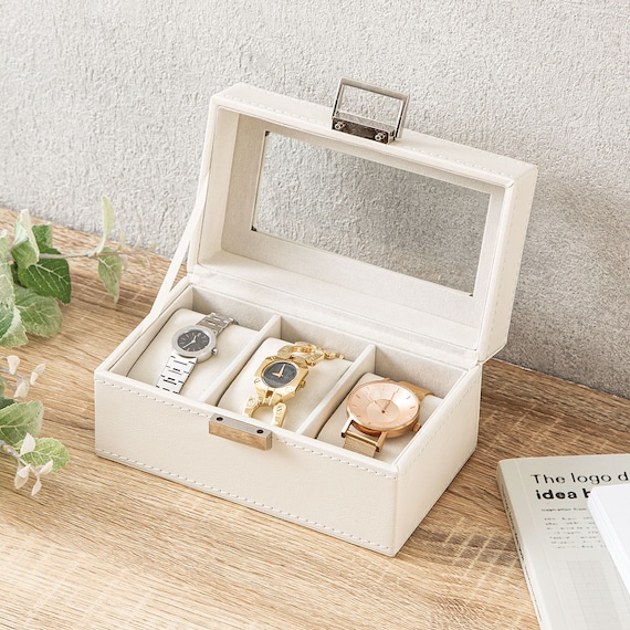 腕時計ケース(3本用 ホワイト 01NH03) 1枚目画像