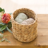 自然素材バスケット(丸型)