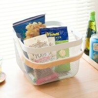 スチールバスケット スクエア(ホワイト) ニトリ