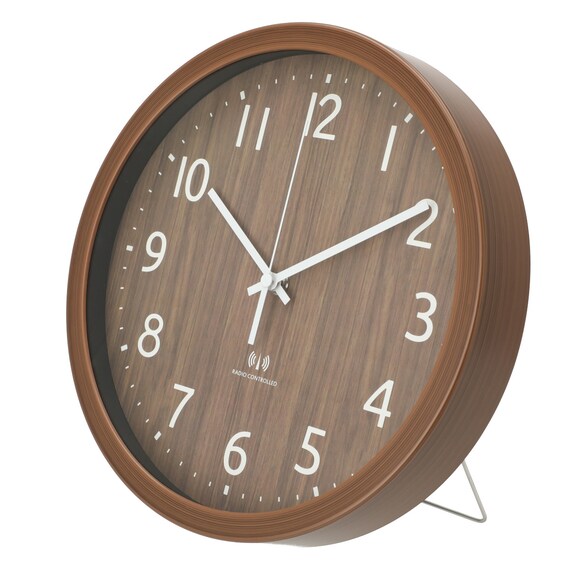 電波ステップ秒針掛け置き兼用時計 フォーレ(ミドルブラウン) 2枚目画像