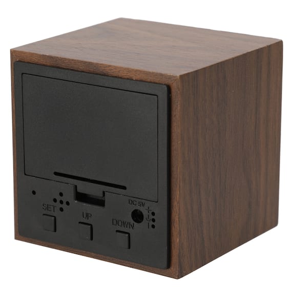 LEDデジタル置き時計(S ミドルブラウン 001HT) 4枚目画像