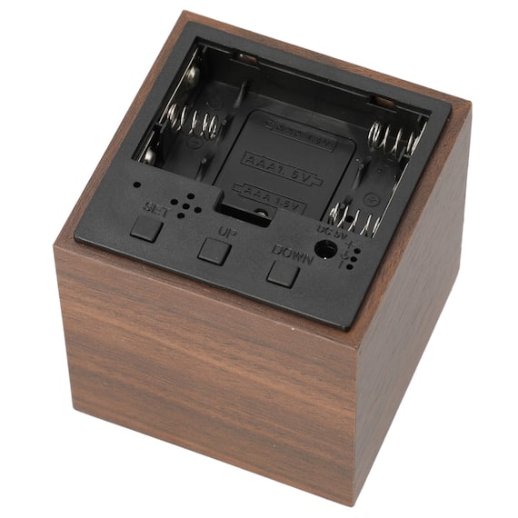 LEDデジタル置き時計(S ミドルブラウン 001HT) 6枚目画像