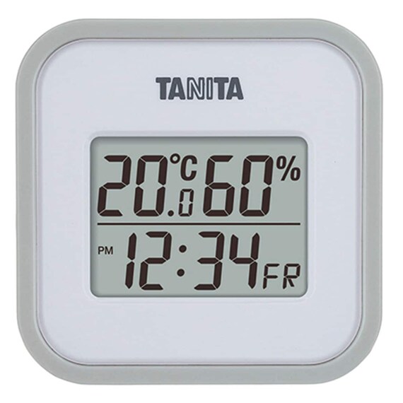 3WAYで使えるデジタル温湿度計(TT-558 グレー) 1枚目画像
