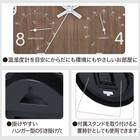 静音秒針 温湿度計付き 掛け置き兼用時計 フォーレ(ミドルブラウン) 13枚目画像