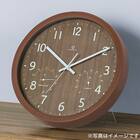 静音秒針 温湿度計付き 掛け置き兼用時計 フォーレ(ミドルブラウン) 14枚目画像