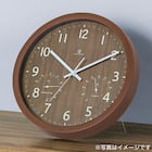 静音秒針 温湿度計付き 掛け置き兼用時計 フォーレ(ミドルブラウン) 14枚目画像