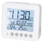 温湿度付き 電波デジタル置時計(ホワイト 003SL) 1枚目画像
