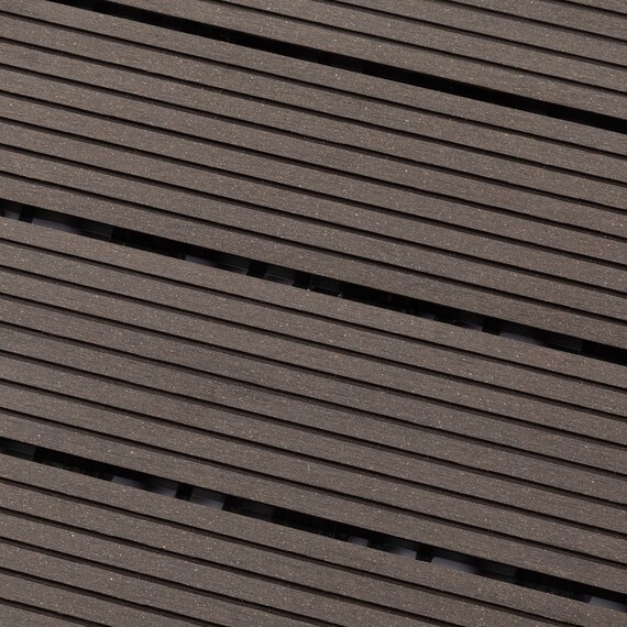 ジョイント人工木タイル(ダークブラウン S01IT)36枚セット 8枚目画像