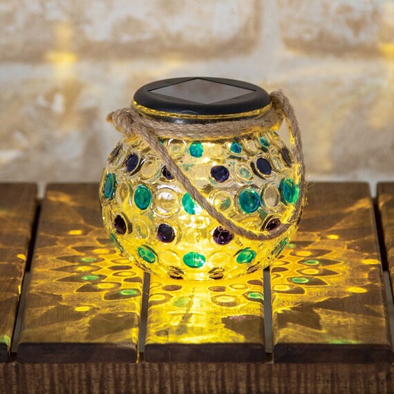 ソーラーライト(ガラス ドット S01ST) 1枚目画像