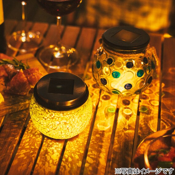 ソーラーライト(ガラス ドット S01ST) 13枚目画像