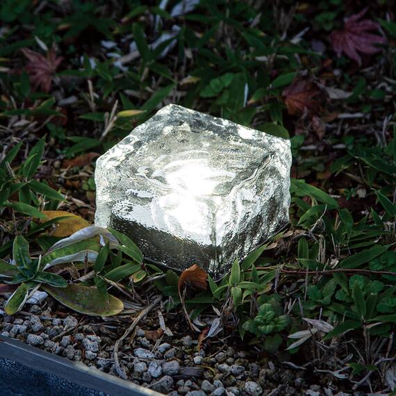 ソーラーライト(ガラスブロック S01ST) 1枚目画像