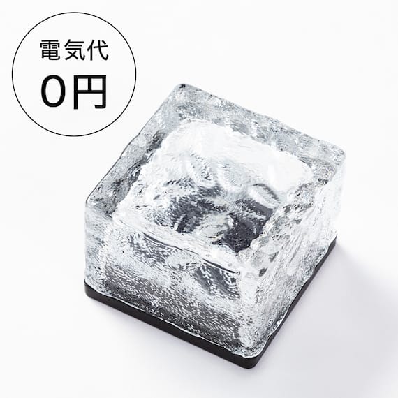 ソーラーライト(ガラスブロック S01ST) 2枚目画像