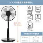 リビング扇風機(ブラック FT30M NS) 2枚目画像