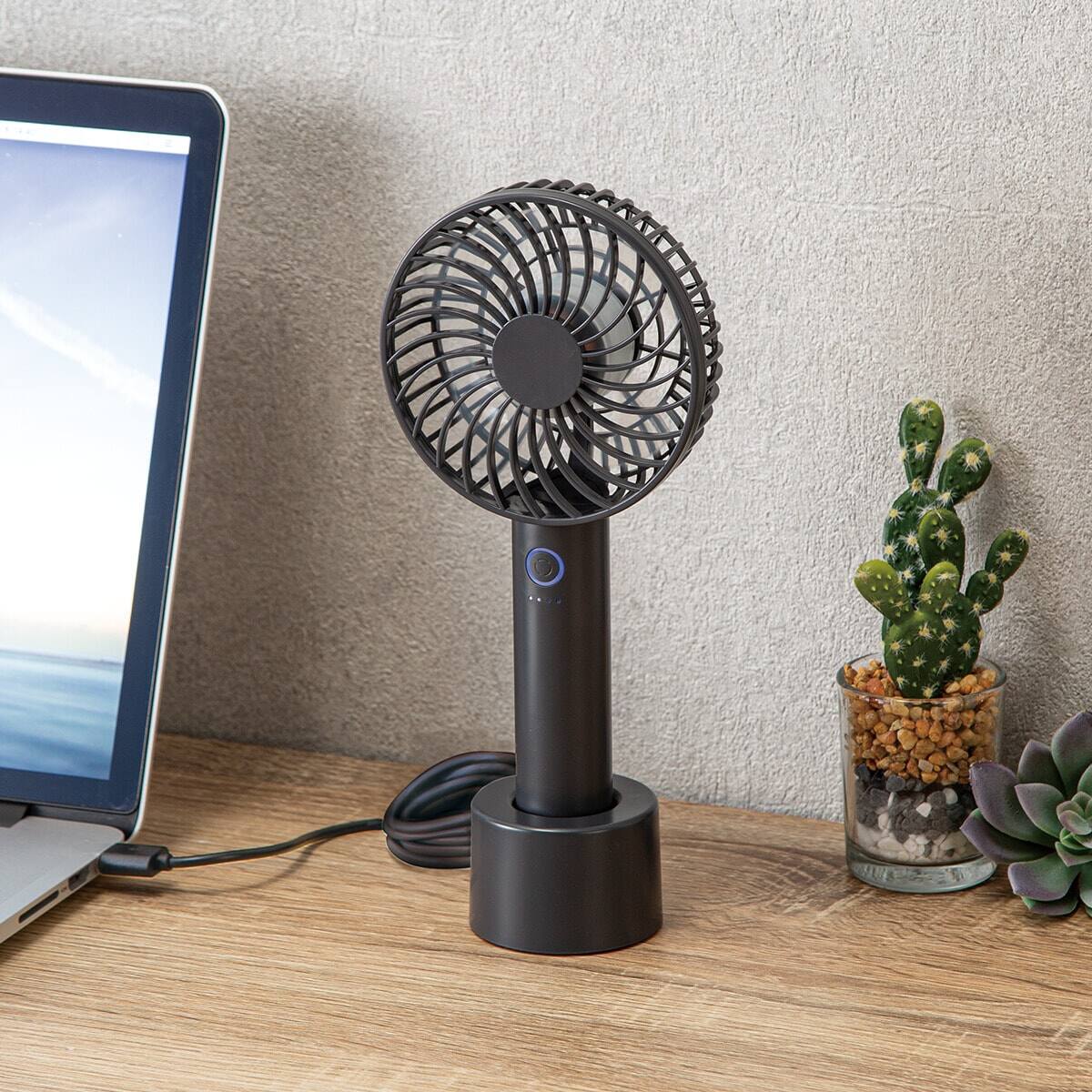 ニトリ 充電式ハンディファン HF317NS DGY 8301364 取扱説明書