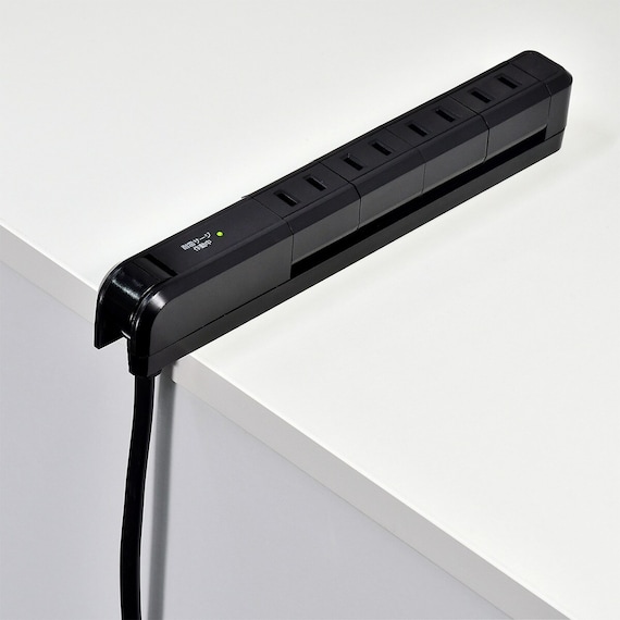 耐雷スリム回転タップ(4個口 ブラック) 1枚目画像