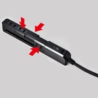 耐雷スリム回転タップ(4個口 ブラック) 2枚目画像