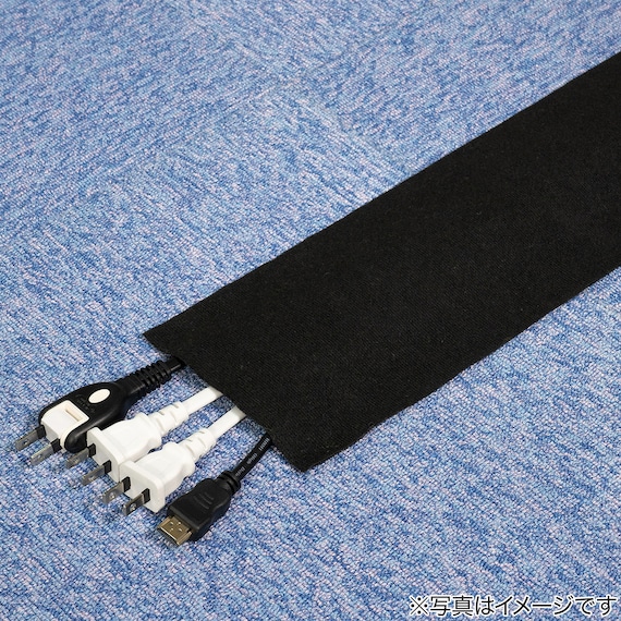 ケーブル・コードをくるっとまとめるクロスモール(L ブラック) 5枚目画像