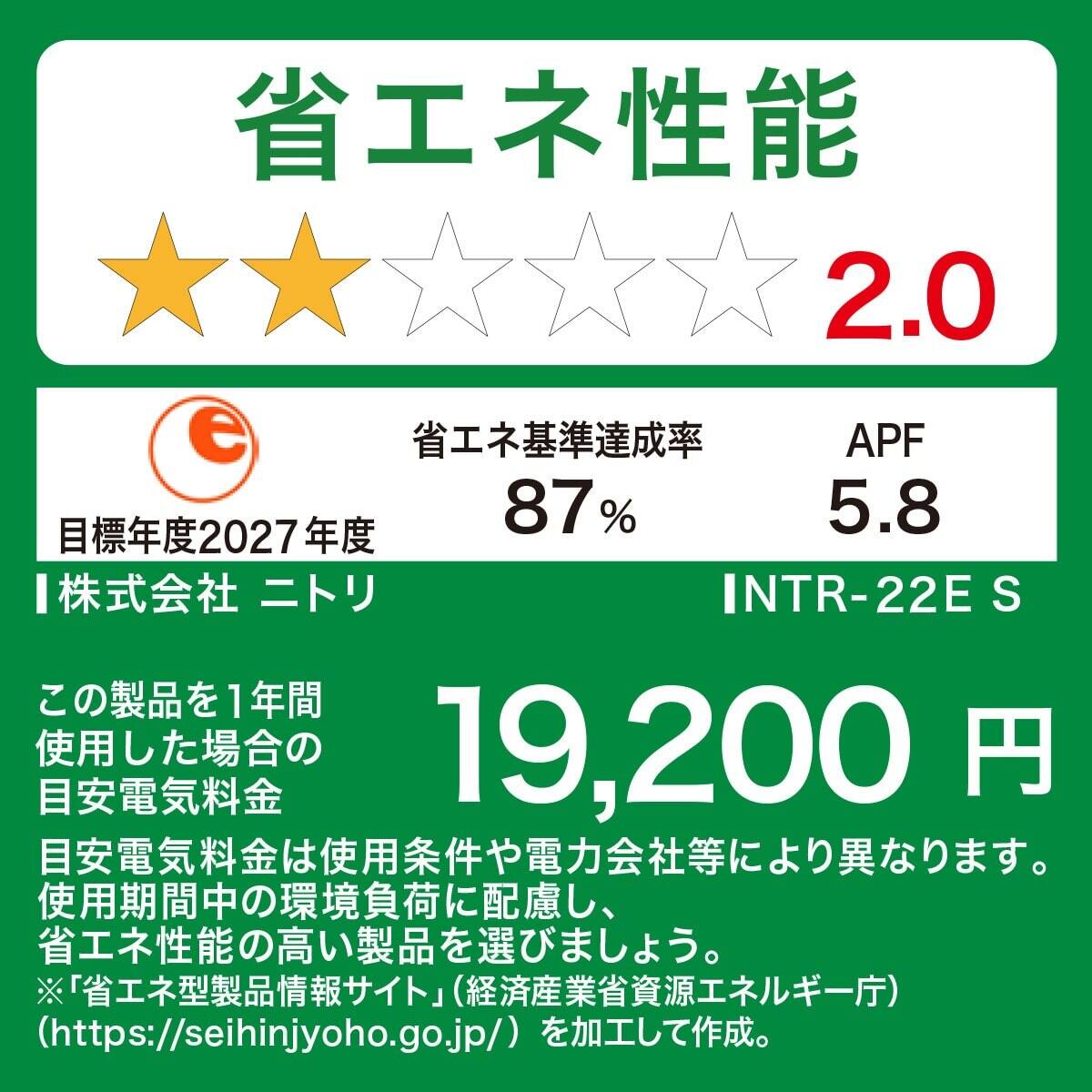 福岡市内取付料金込み　2022年　ニトリ　ルームエアコン　 ニトリのエアコン | ニトリネット【公式】 家具・インテリア通販