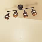 シーリングライト Nウッドリング(P-4DBR) 1枚目画像