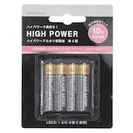 ハイパワーアルカリ乾電池 単4型×4本セット(HP4)