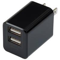 USB電源アダプター(2口 MSA033U ブラック)